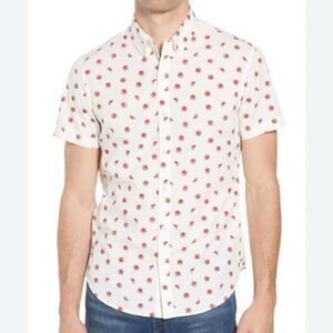 Bonobos Men's XL Slim Fit Watermelon Print Short Sleeve Shirt Casual